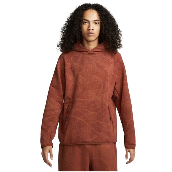 Nike Tech Pack Orange Therma Fit ADV Engineered Pullover Hoodie Sweatshirt - Picture 1 of 12